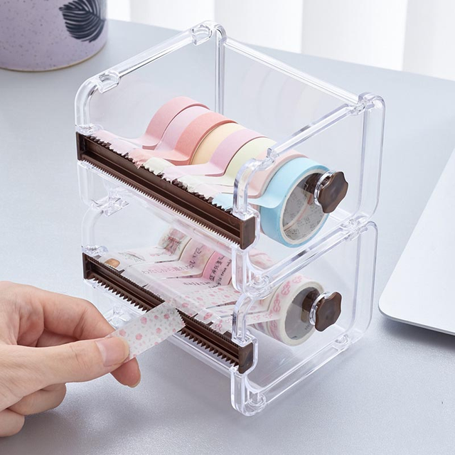 1PC Desktop Tape Dispenser with Storage Organizer for Masking Tape, Washi  Tape and Office Supplies - AliExpress